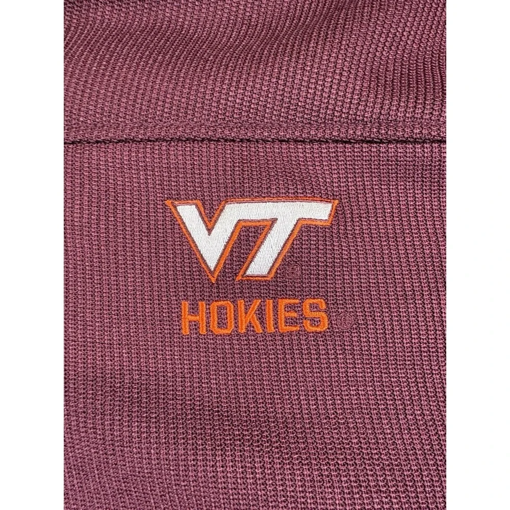 Colosseum VT Virginia Tech Hokies 1/4 Zip Pullover Jacket Men's Large Maroon